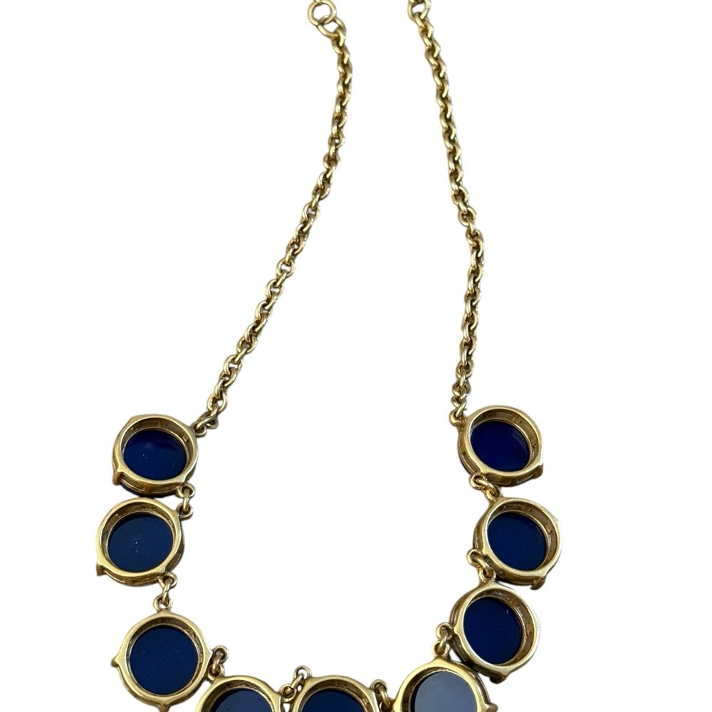 J. Crew -Elegant Blue and Gold Necklace - Picture 4 of 9